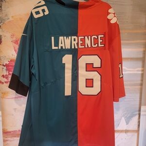 Nike Men's Teal and Orange Jersey